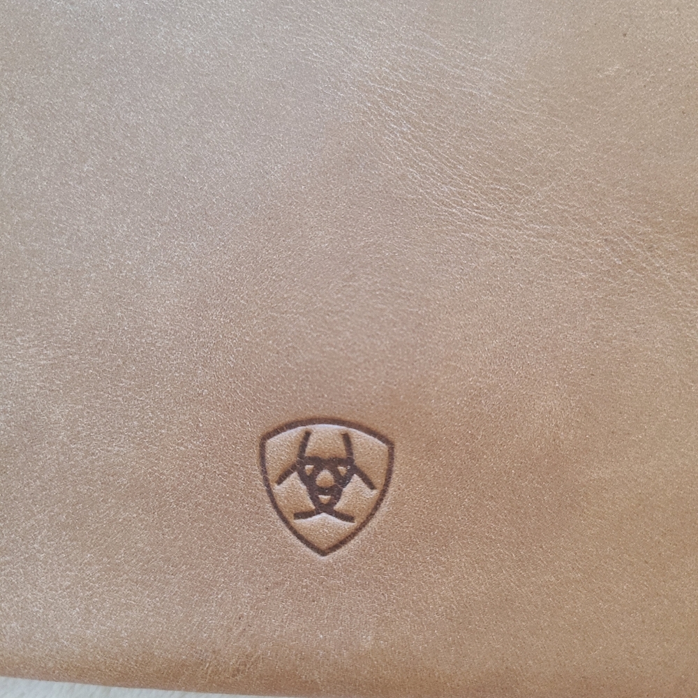NWOT Ariat Fringe Wristlet Clutch Tan Leather - Picture 7 of 7